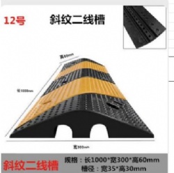 heavy duty floor cable trunking with two center trunking hole ,and hole with 35mm width and 30mm height . car can go through on it .   each piece cable trunking size 300mm width * 1000mm length * 60mm height .